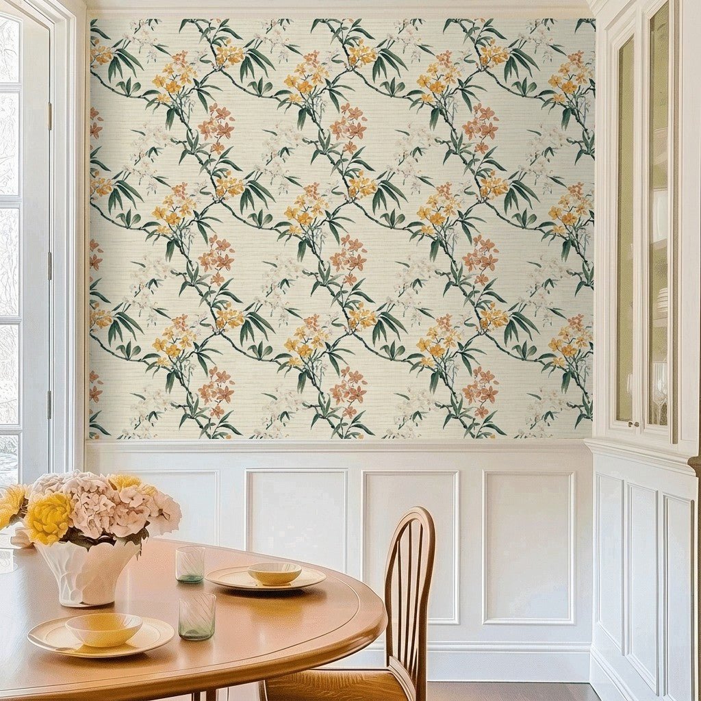 Liana Faux Grasscloth Wallpaper - Benton Lane Home - Painted Paper
