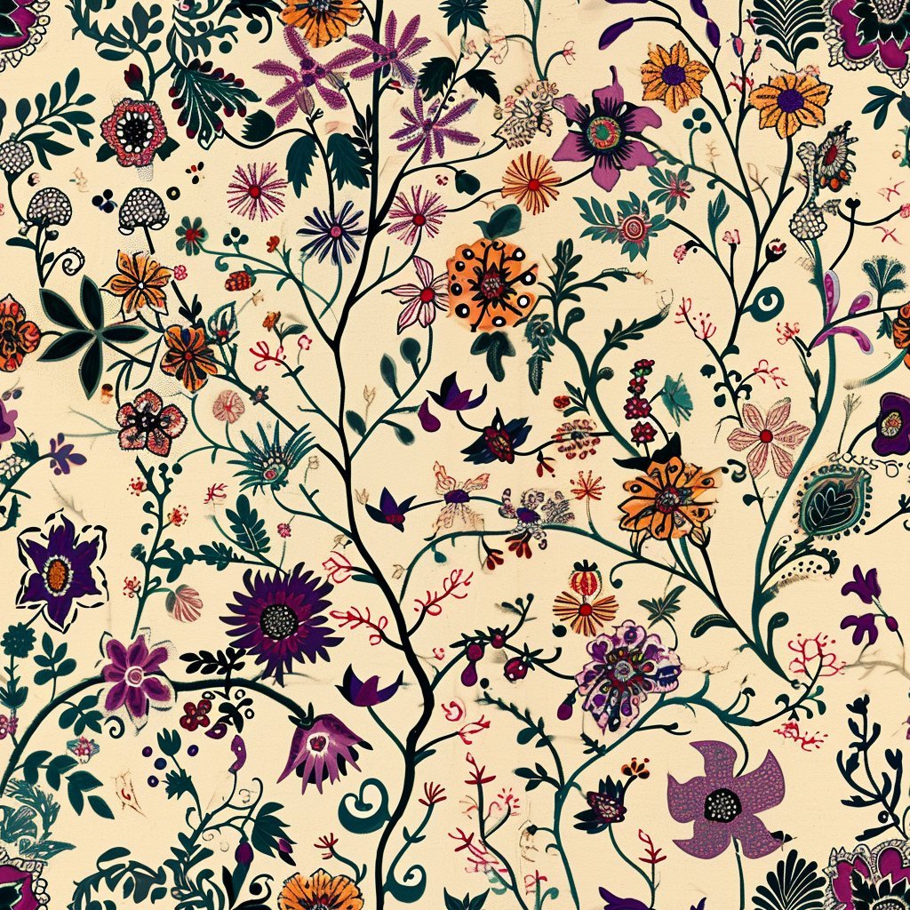 Liddy Jo Floral Wallpaper - Benton Lane Home - Painted Paper