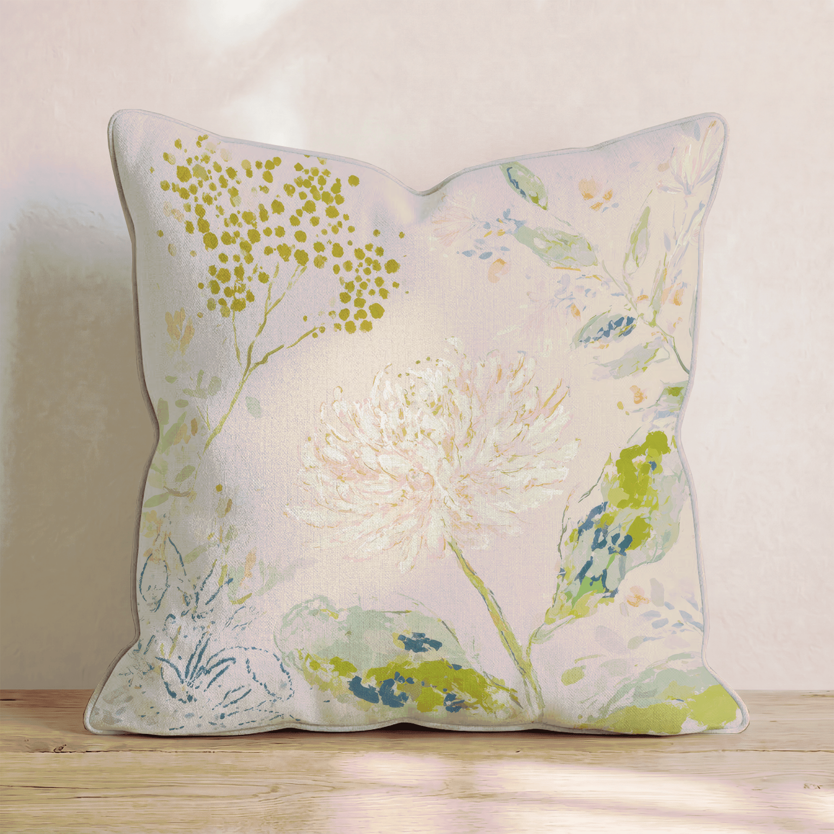 Light Pink Mum Throw Pillow - Benton Lane Home - Hillcroft Home