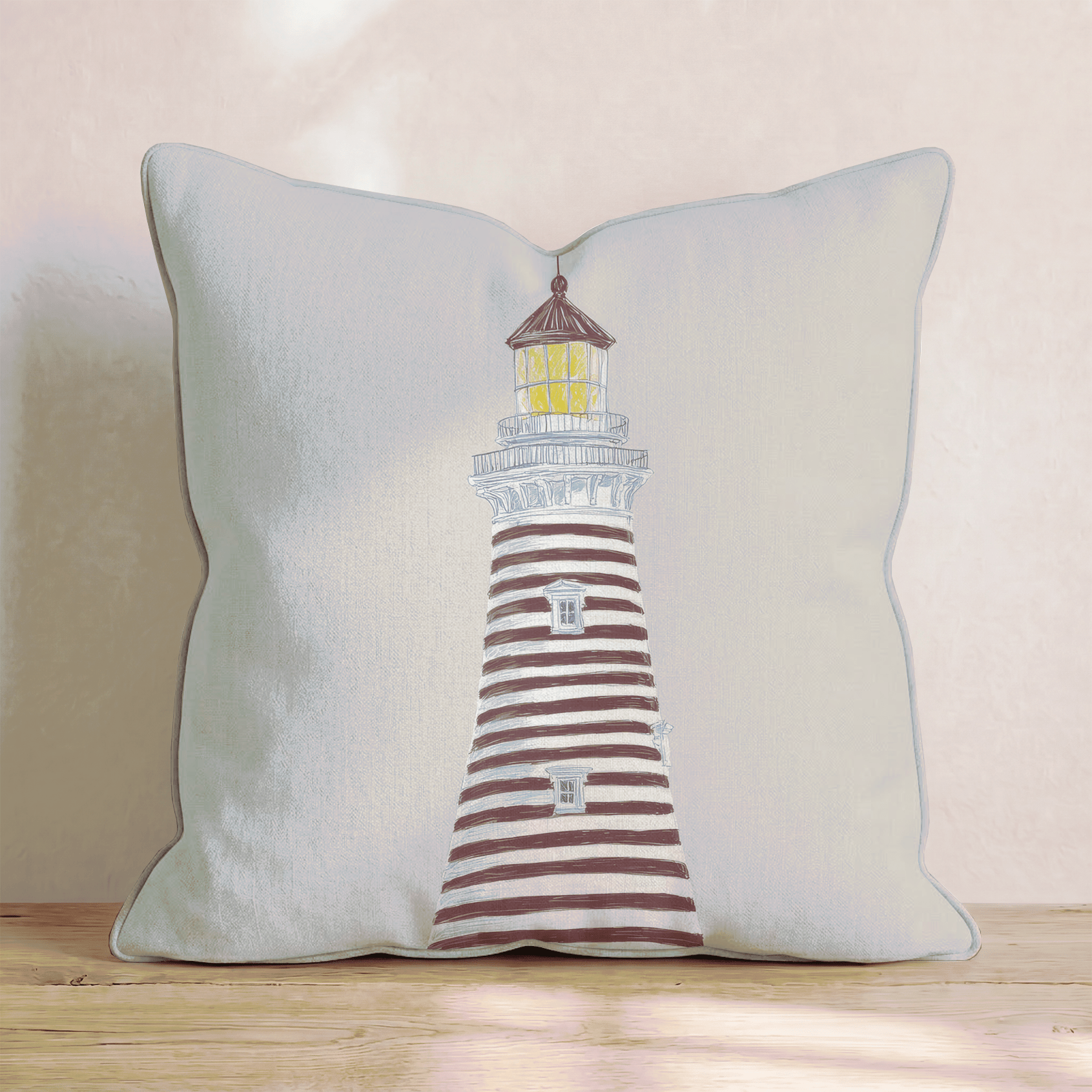 Lighthouse_ Throw Pillow - Benton Lane Home - Hillcroft Home