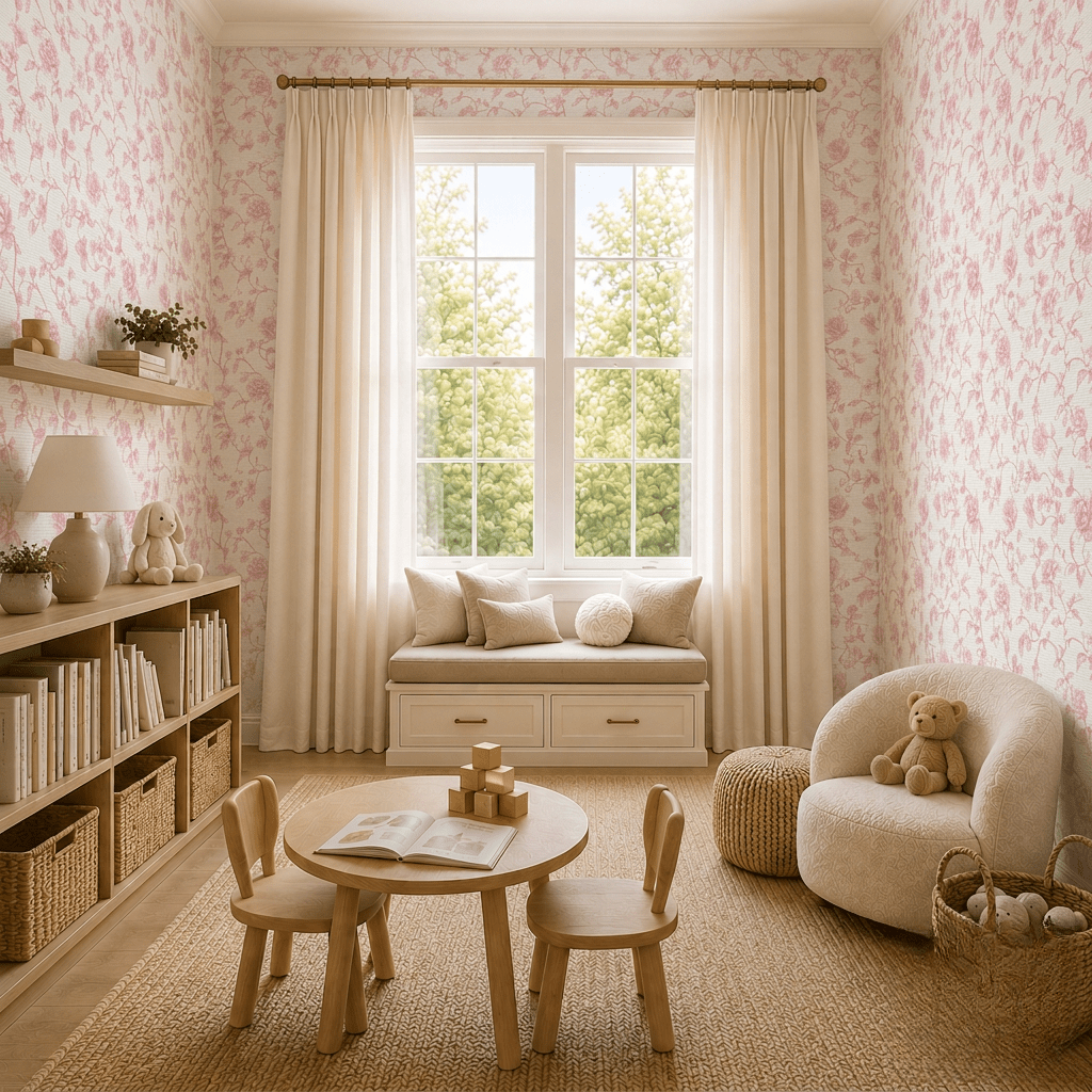 Lila Rose Faux Grasscloth Wallpaper - Benton Lane Home - Lemon Park