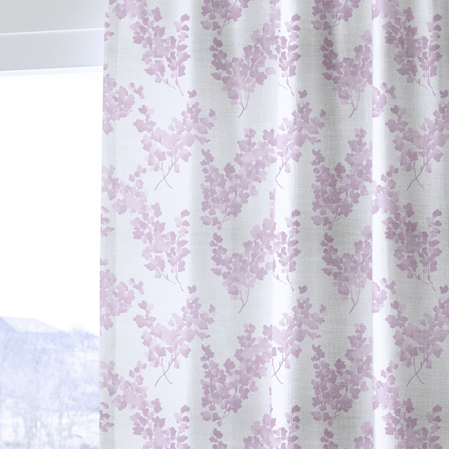 Lilac Stems - Drapery - Benton Lane Home - Lemon Park