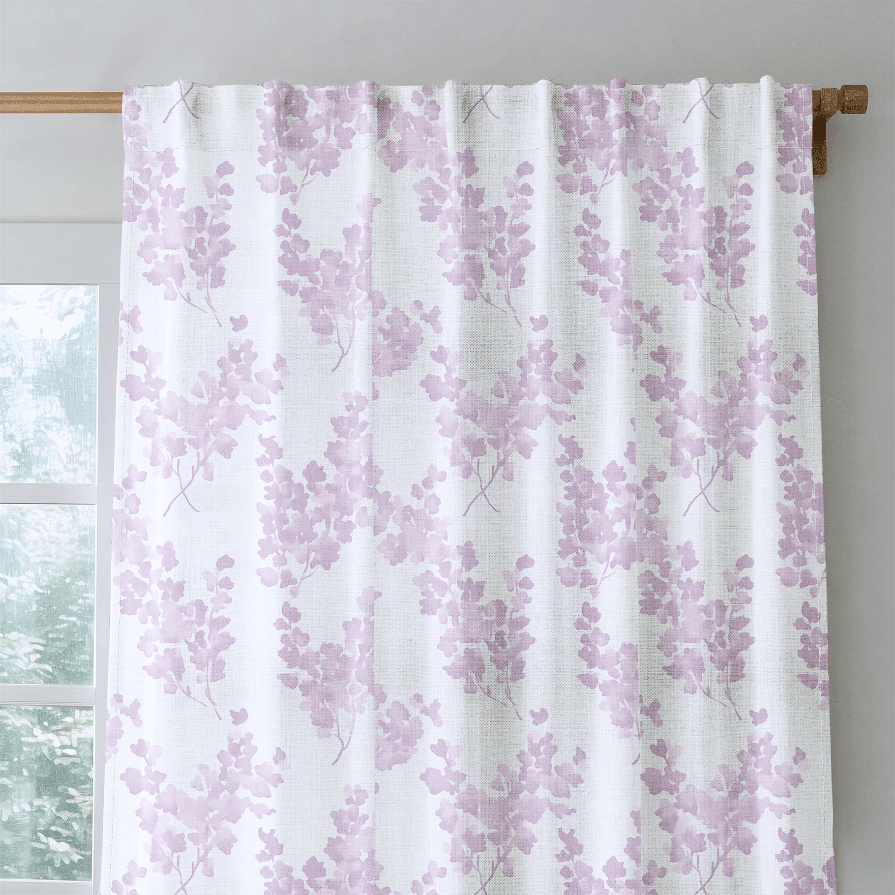 Lilac Stems - Drapery - Benton Lane Home - Lemon Park