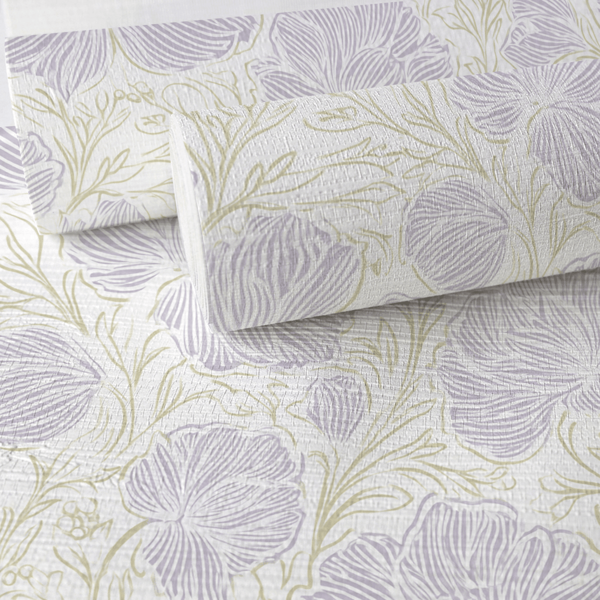 Lilac Veil Faux Grasscloth Wallpaper - Lemon Park