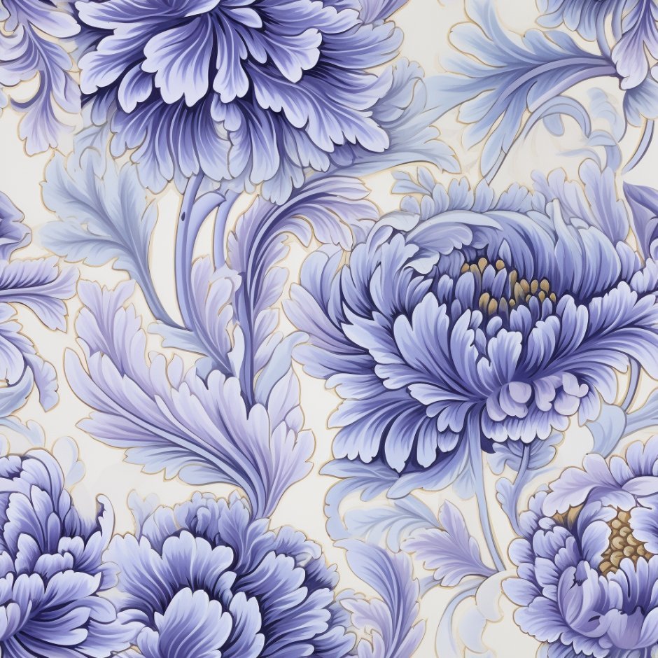 Lilia Neo Classical Blossoms Wallpaper - Benton Lane Home - Painted Paper