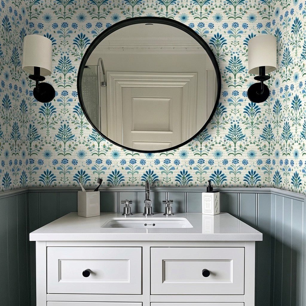 Lilibet Faux Grasscloth Wallpaper - Painted Paper