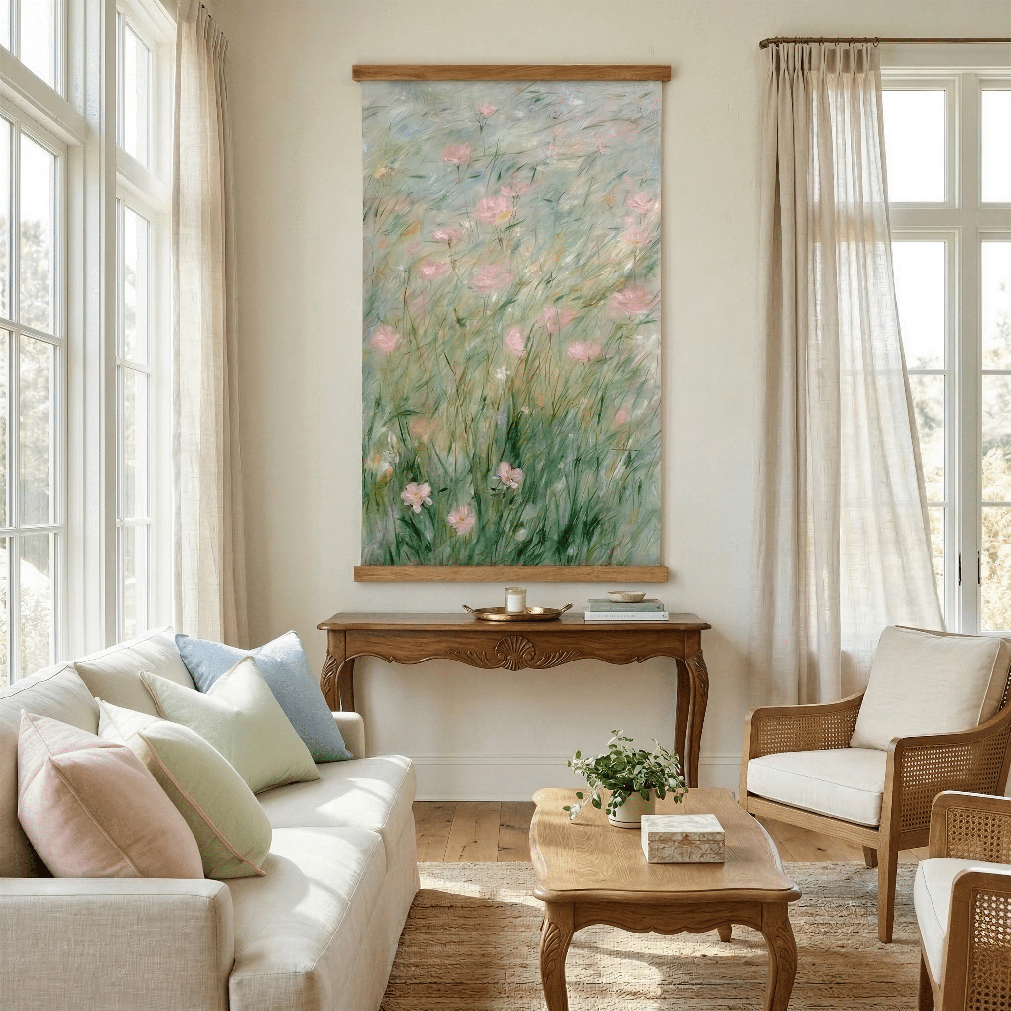 Lilies in the Breeze - Tapestry - Lemon Park
