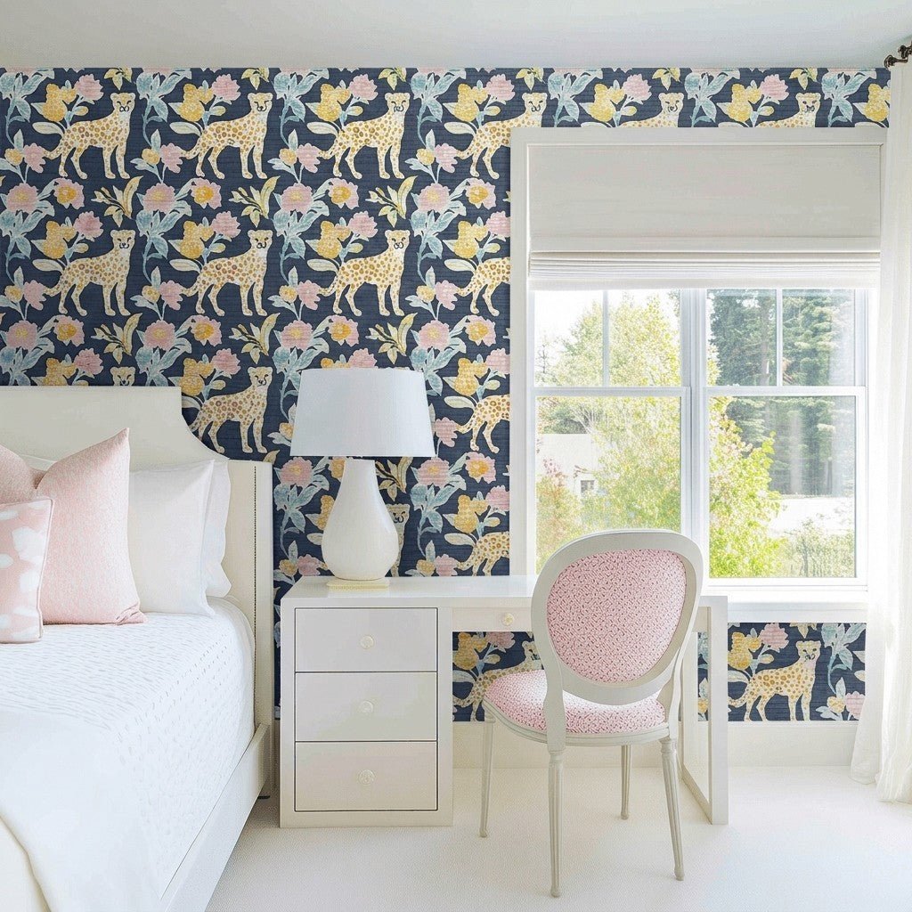 Lillith Faux Grasscloth Wallpaper - Benton Lane Home - Lemon Park