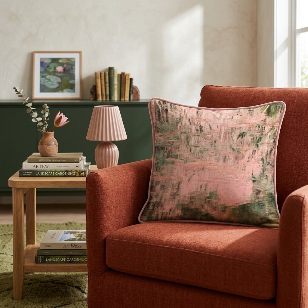 Lily Pond Abstract Throw Pillow - Benton Lane Home - Hillcroft Home