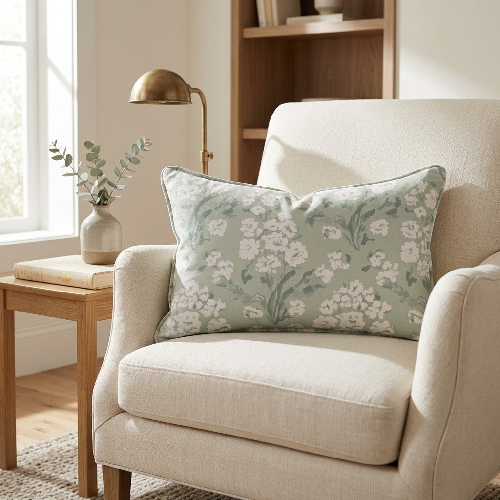Linen Bloom Throw Pillow - Benton Lane Home - Lemon Park