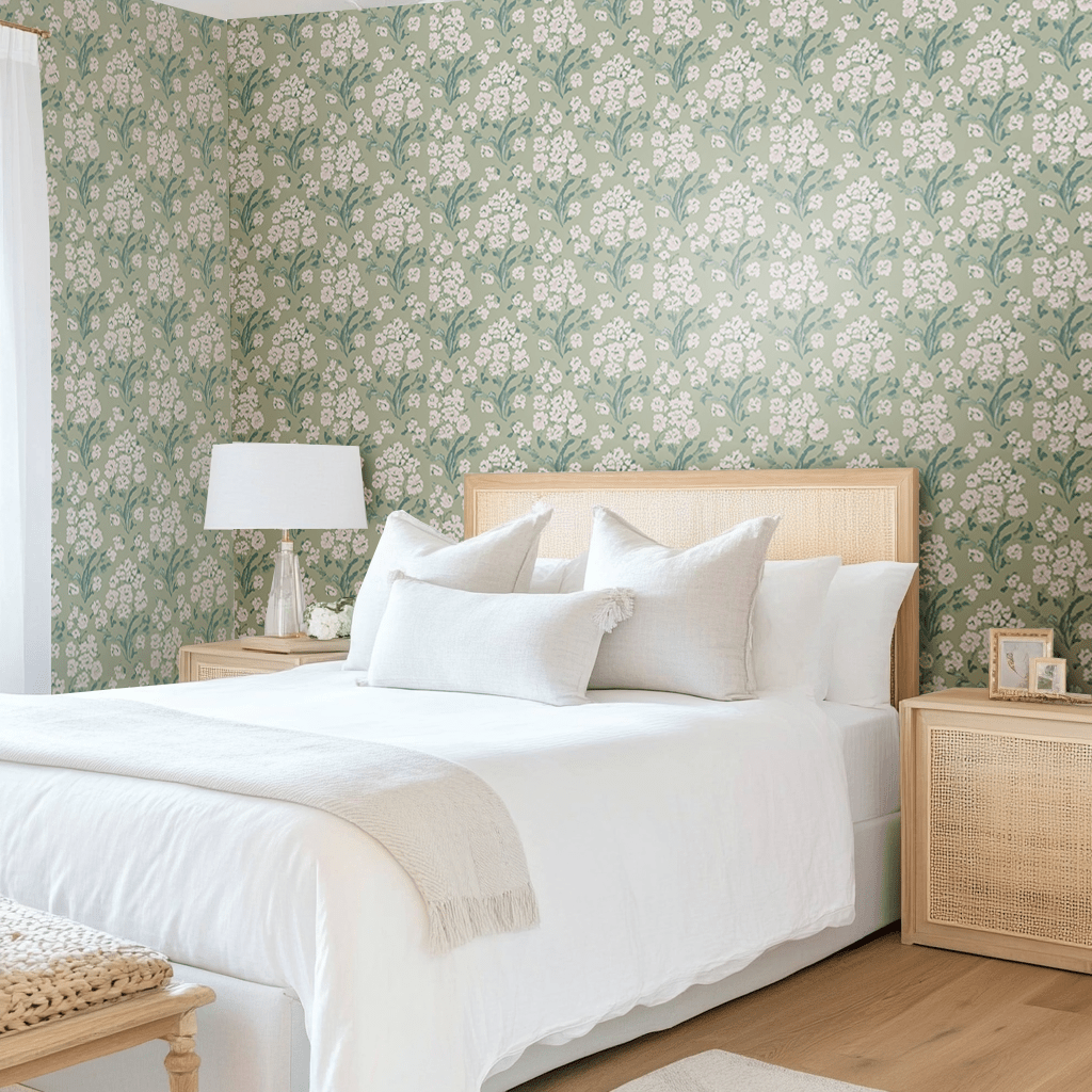 Linen Bloom Wallpaper - Benton Lane Home - Lemon Park