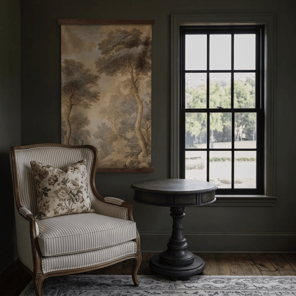 Linen Treeline - Tapestry - Benton Lane Home - Painted Paper