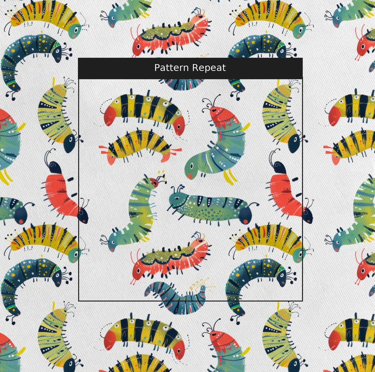 Little Caterpillar - Fabric - Benton Lane Home - Lemon Park