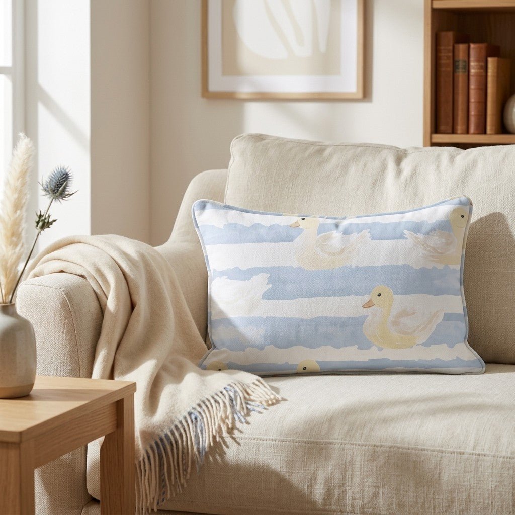 Little Ducklings Throw Pillow - Benton Lane Home - Lemon Park