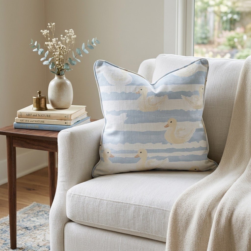 Little Ducklings Throw Pillow - Benton Lane Home - Lemon Park