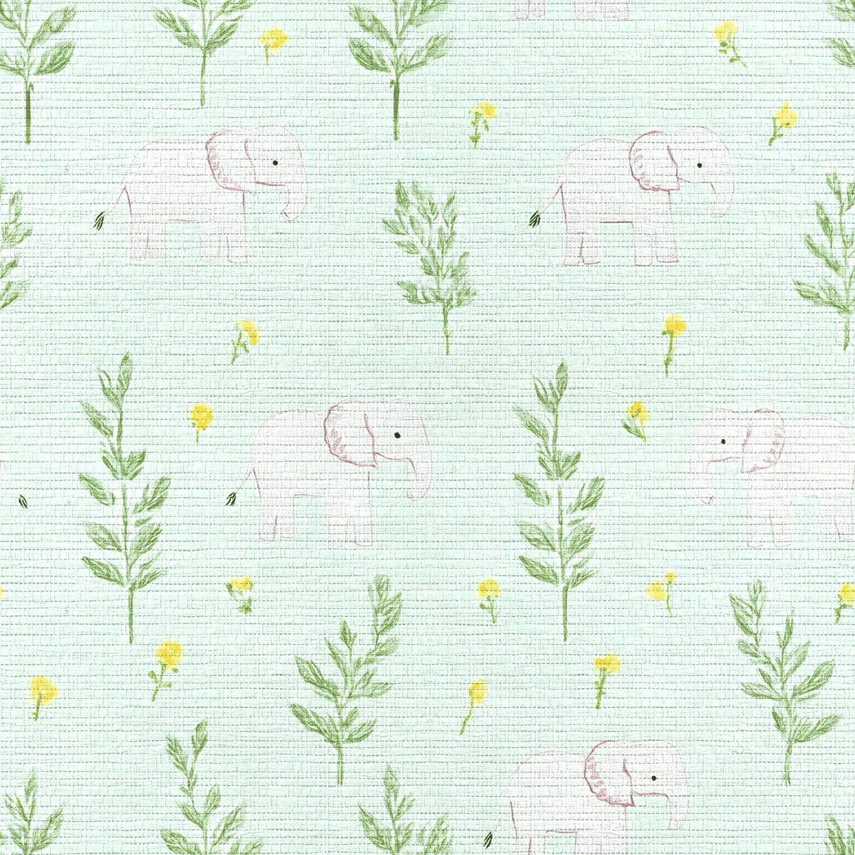 Little Giants Faux Grasscloth Wallpaper - Lemon Park