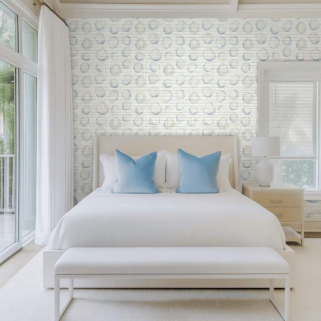 Little Pearls Faux Grasscloth Wallpaper - Benton Lane Home - Lemon Park