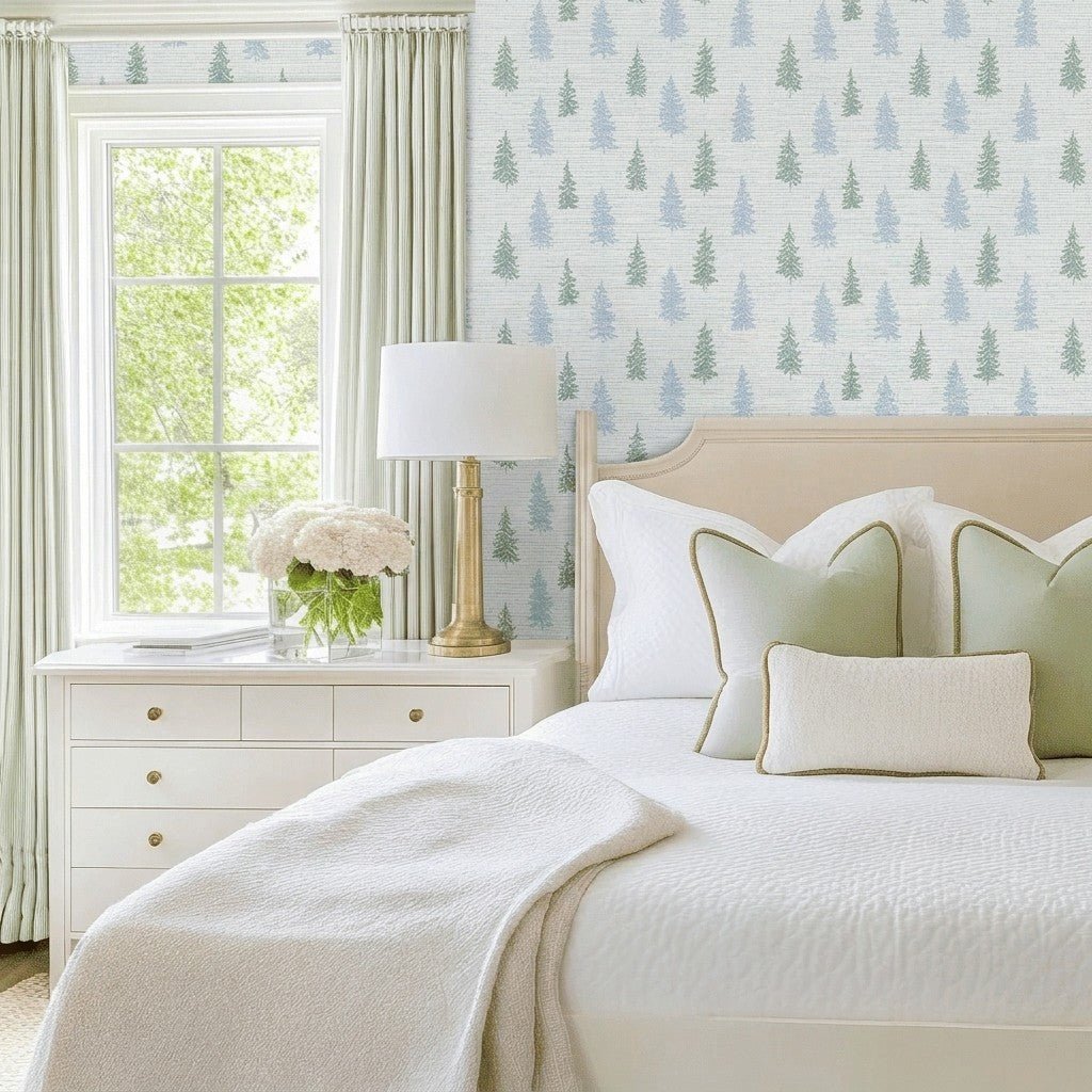 Little Pine Lane Faux Grasscloth Wallpaper - Benton Lane Home - Lemon Park