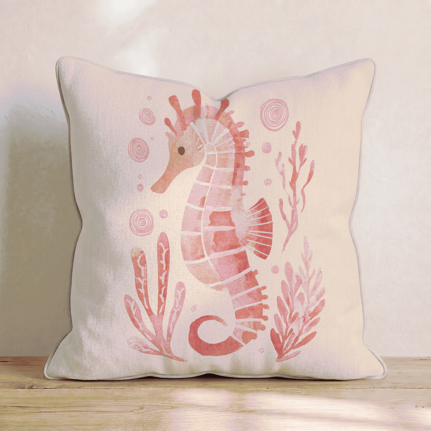 Little Seahorse Throw Pillow - Benton Lane Home - Hillcroft Home