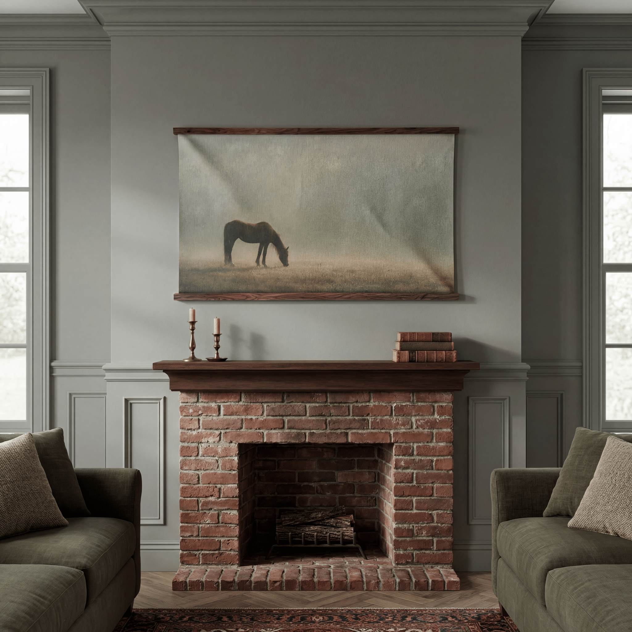 Lone Meadow - Tapestry - Painted Paper