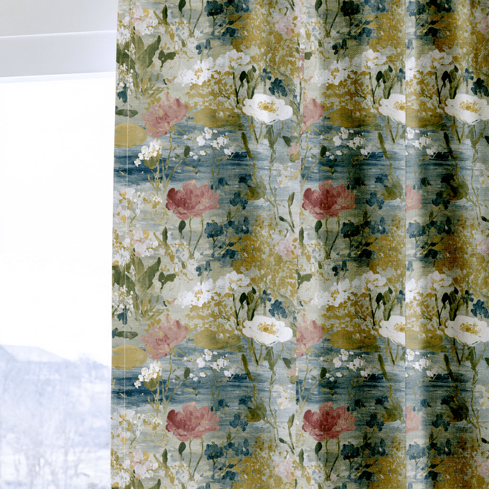 Loose Stems - Drapery - Benton Lane Home - Lemon Park