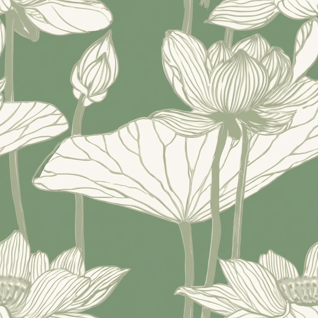 Lotus Line Wallpaper - Benton Lane Home - Benton Lane
