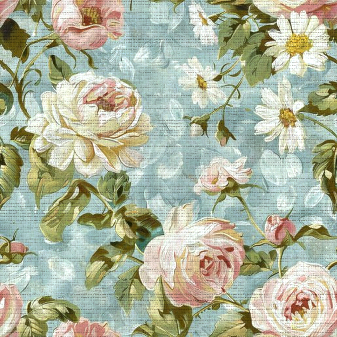 Louisa Floral Faux Grasscloth Wallpaper - Painted Paper