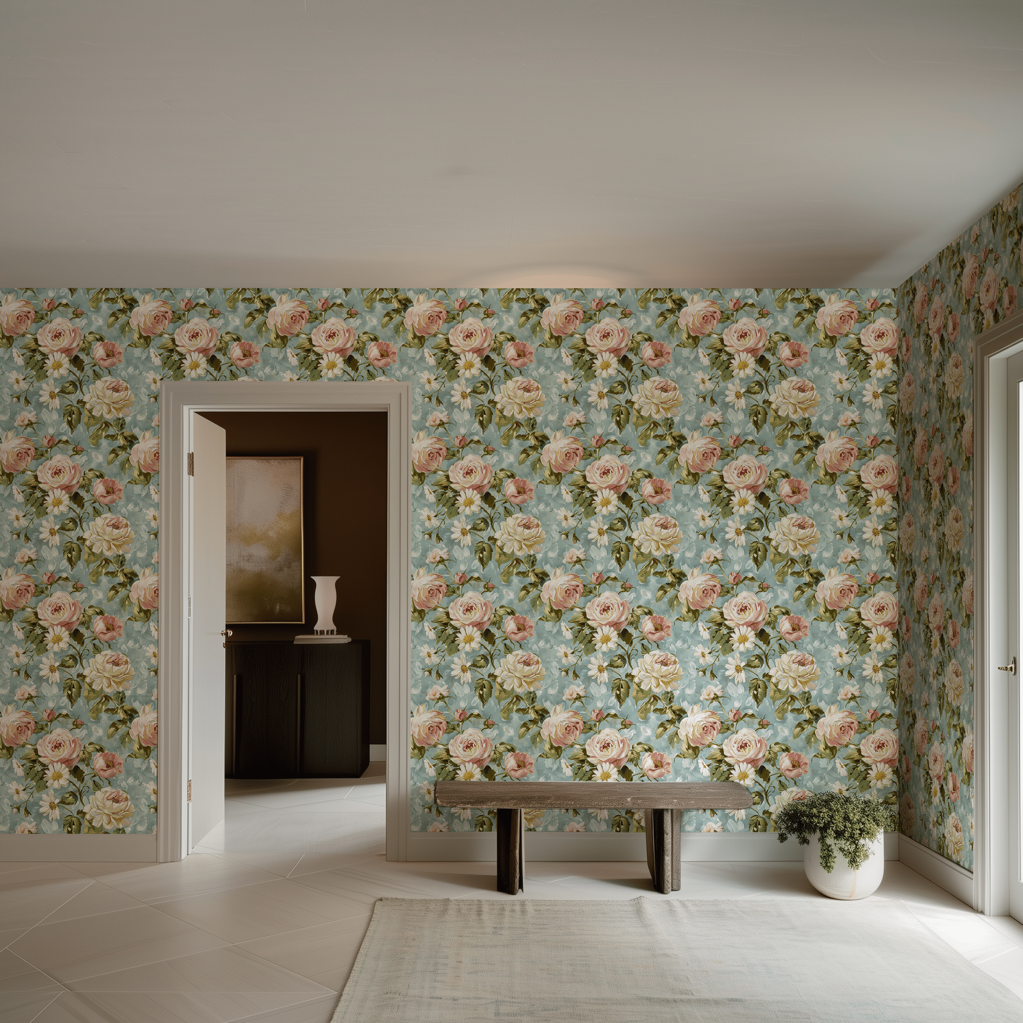 Louisa Floral Wallpaper - Painted Paper