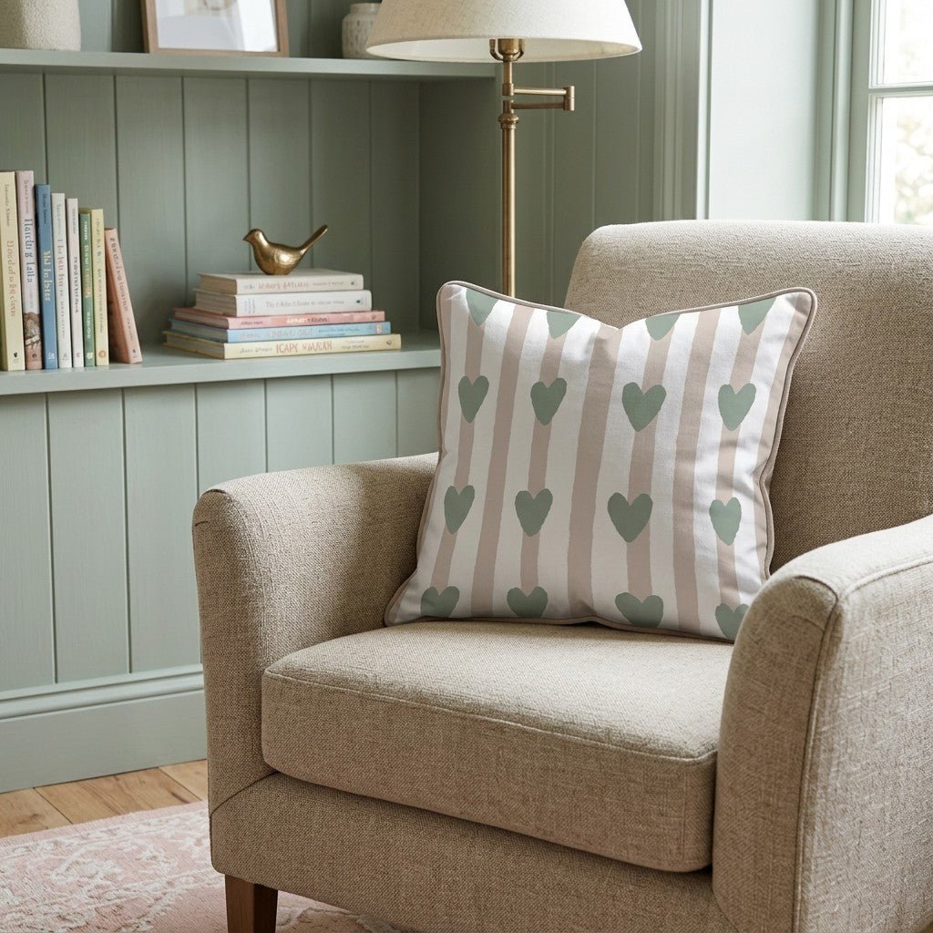 Love and Stripes Throw Pillow - Benton Lane Home - Hillcroft Home