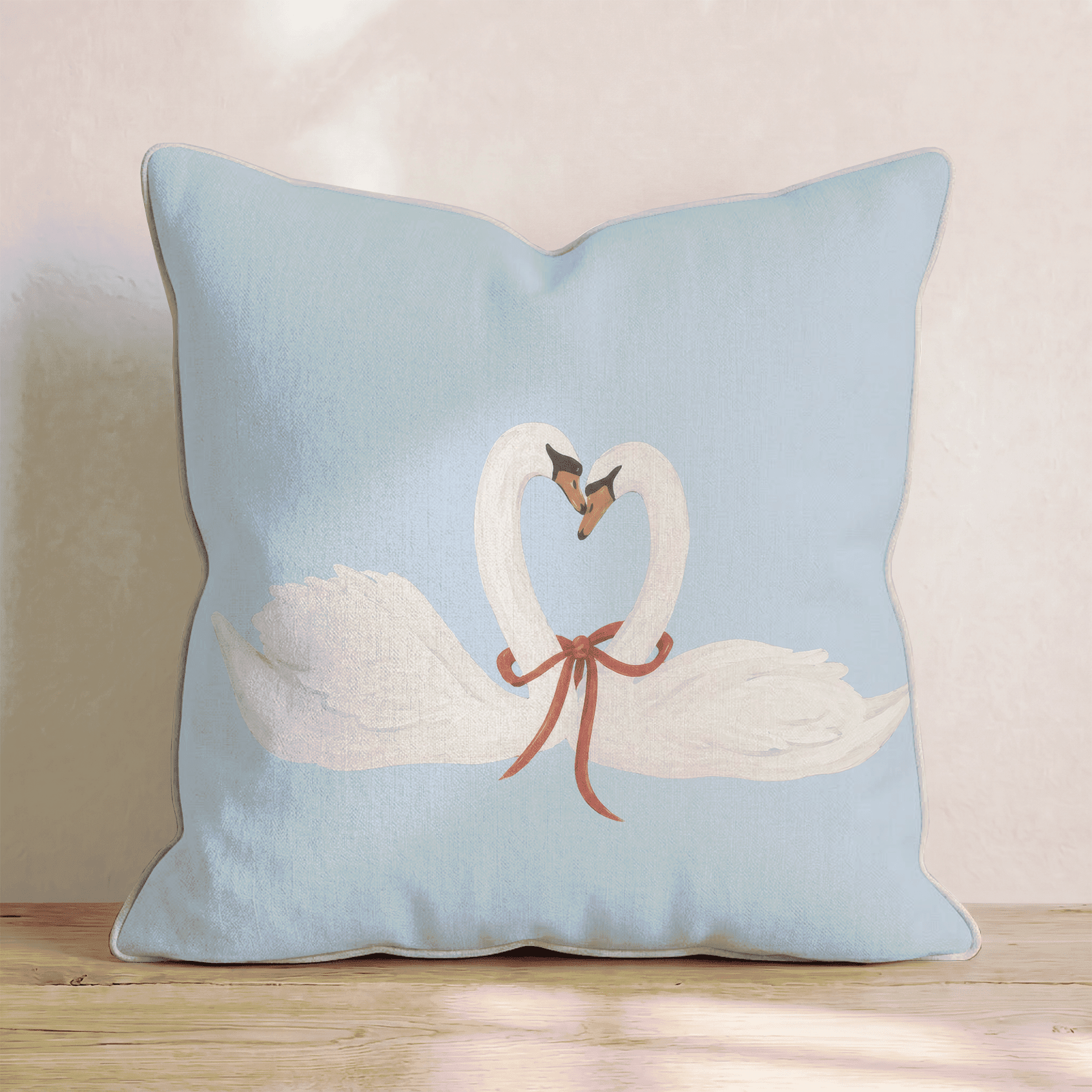 Love Swans Throw Pillow - Benton Lane Home - Hillcroft Home