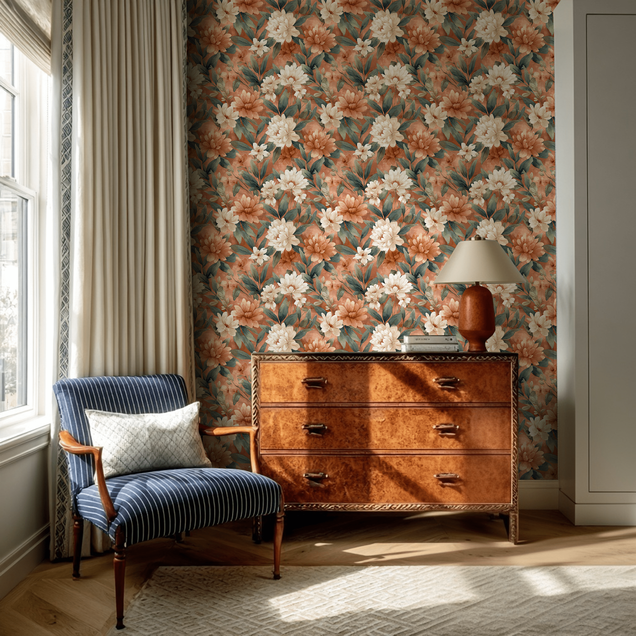 Lowden Blush Wallpaper - Benton Lane Home - Benton Lane