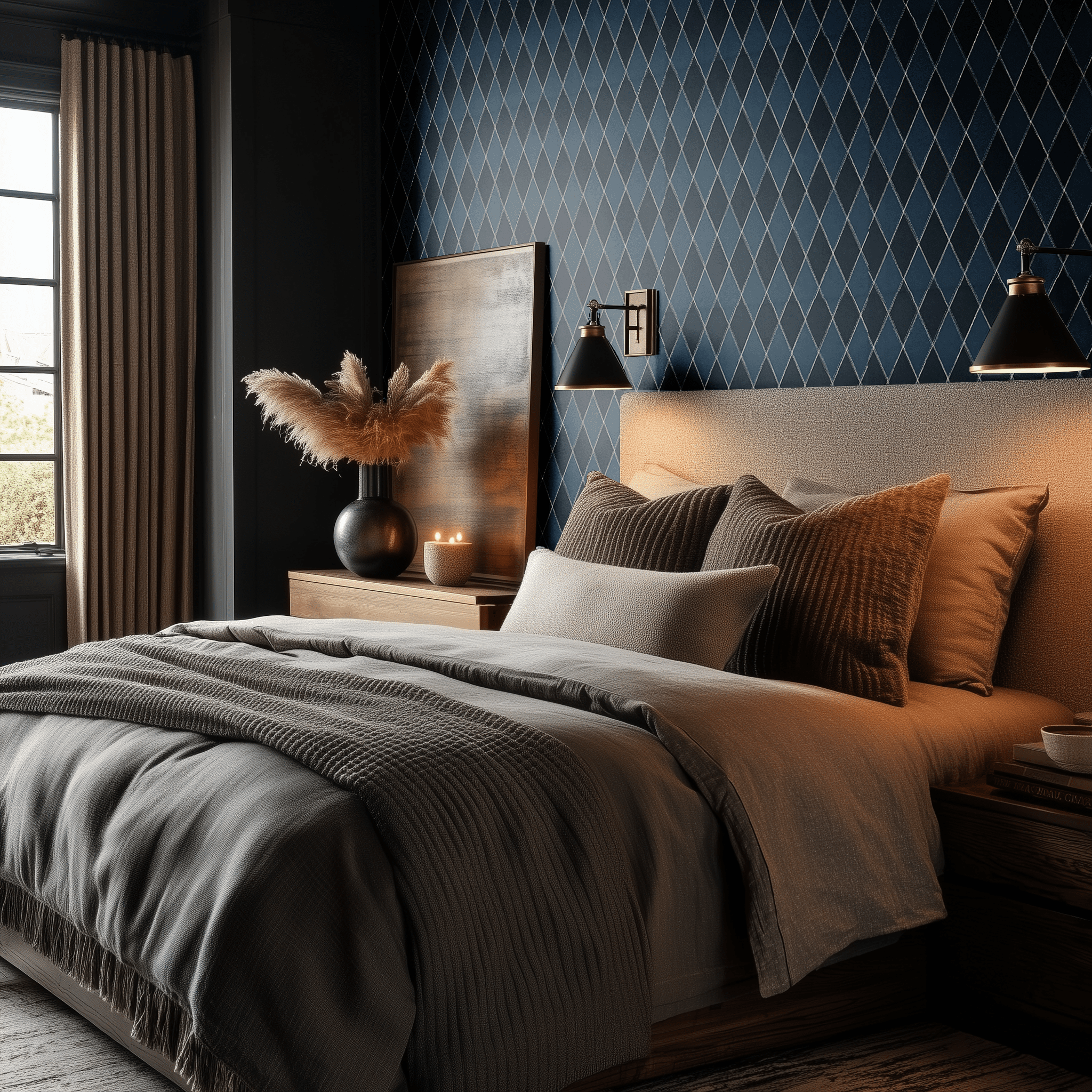 Loxton Grid Wallpaper - Benton Lane Home - Benton Lane