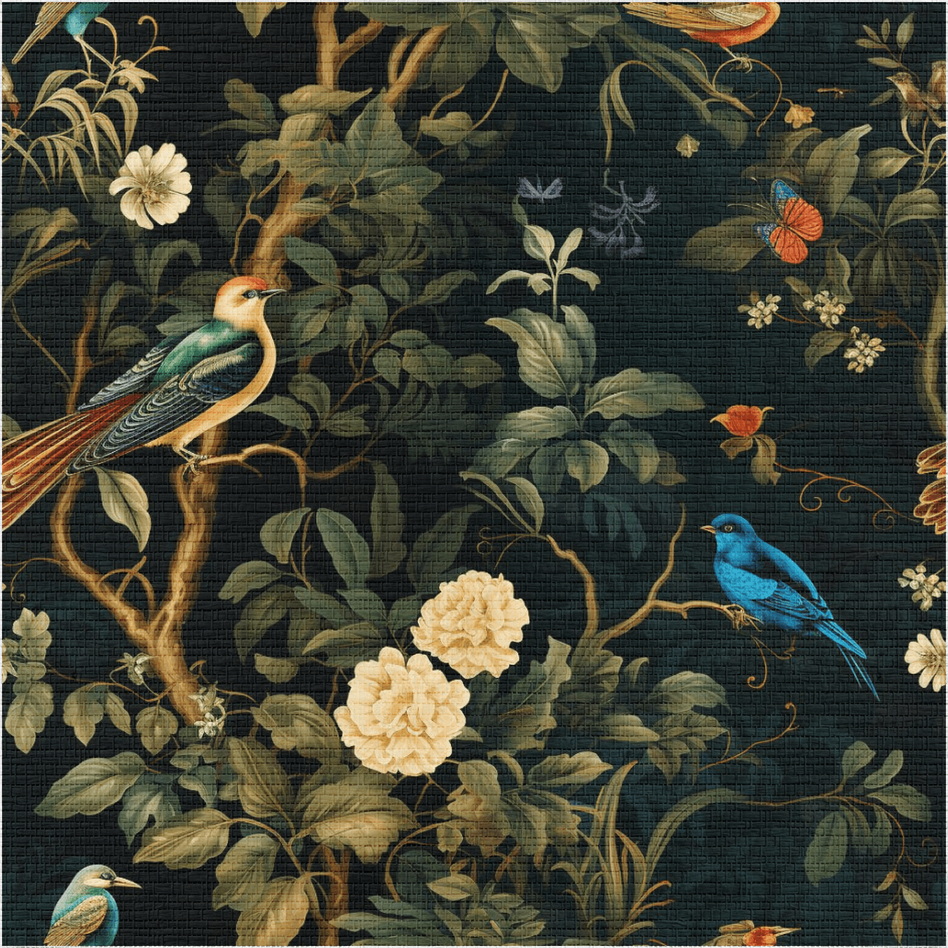 Luca Bloom Faux Grasscloth Wallpaper - Benton Lane Home - Painted Paper
