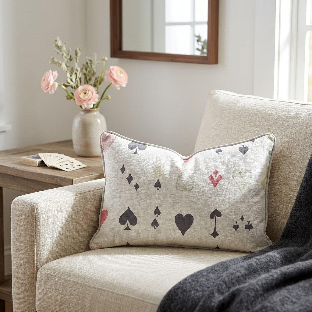 Luck of the Draw Throw Pillow - Benton Lane Home - Lemon Park
