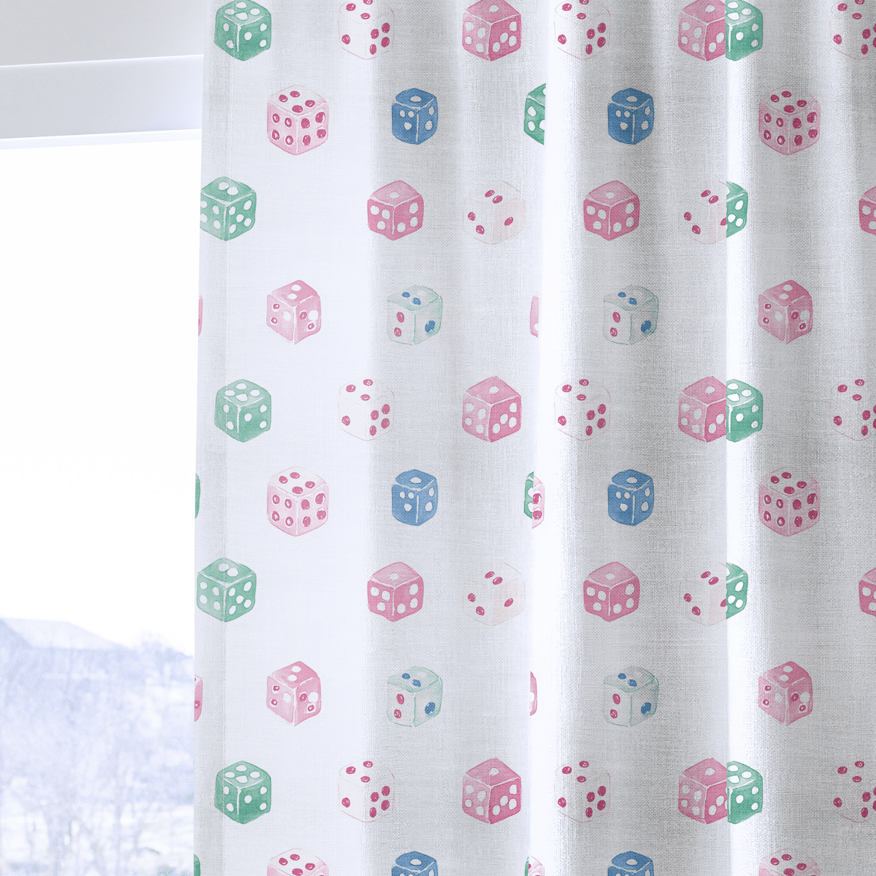 Lucky Dice - Drapery - Benton Lane Home - Lemon Park