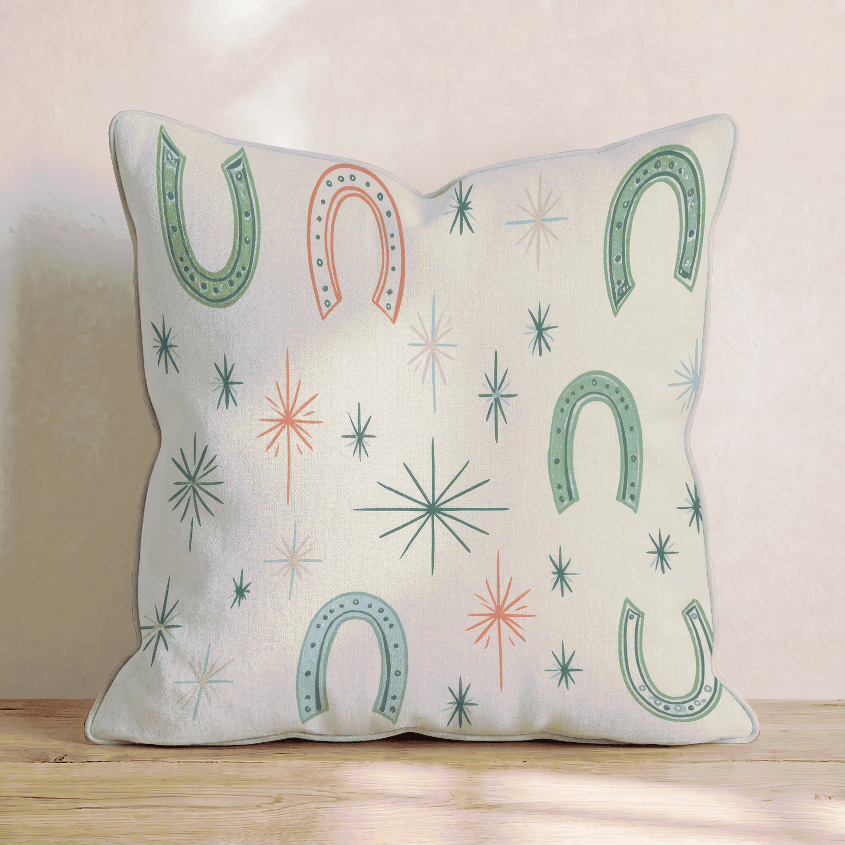 Lucky Horseshoes Throw Pillow - Benton Lane Home - Hillcroft Home