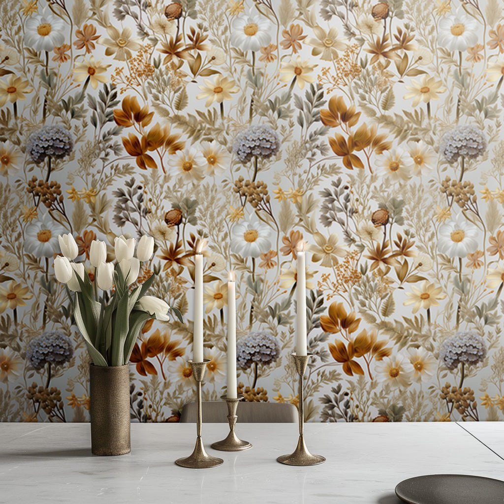 Luna Floral Wallpaper - Benton Lane Home - Painted Paper