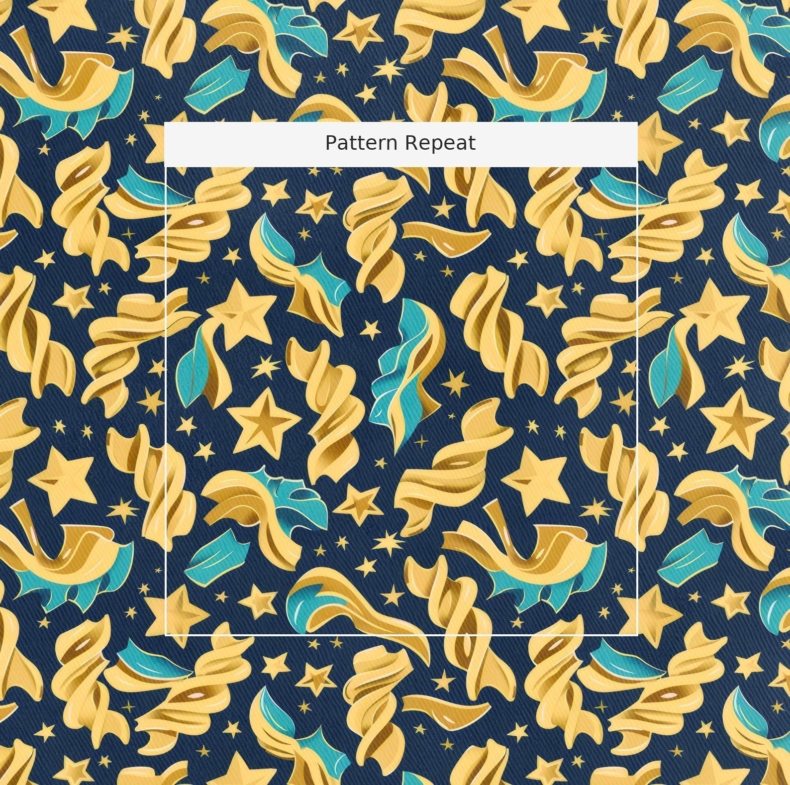 Luna's Cosmic Linguine - Fabric - Benton Lane Home - Lemon Park