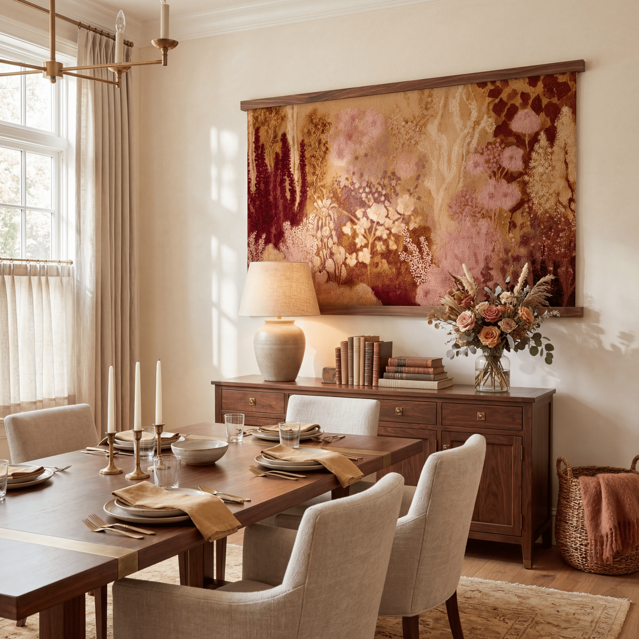 Lush Meadow (Orange) - Tapestry - Benton Lane Home - Lemon Park