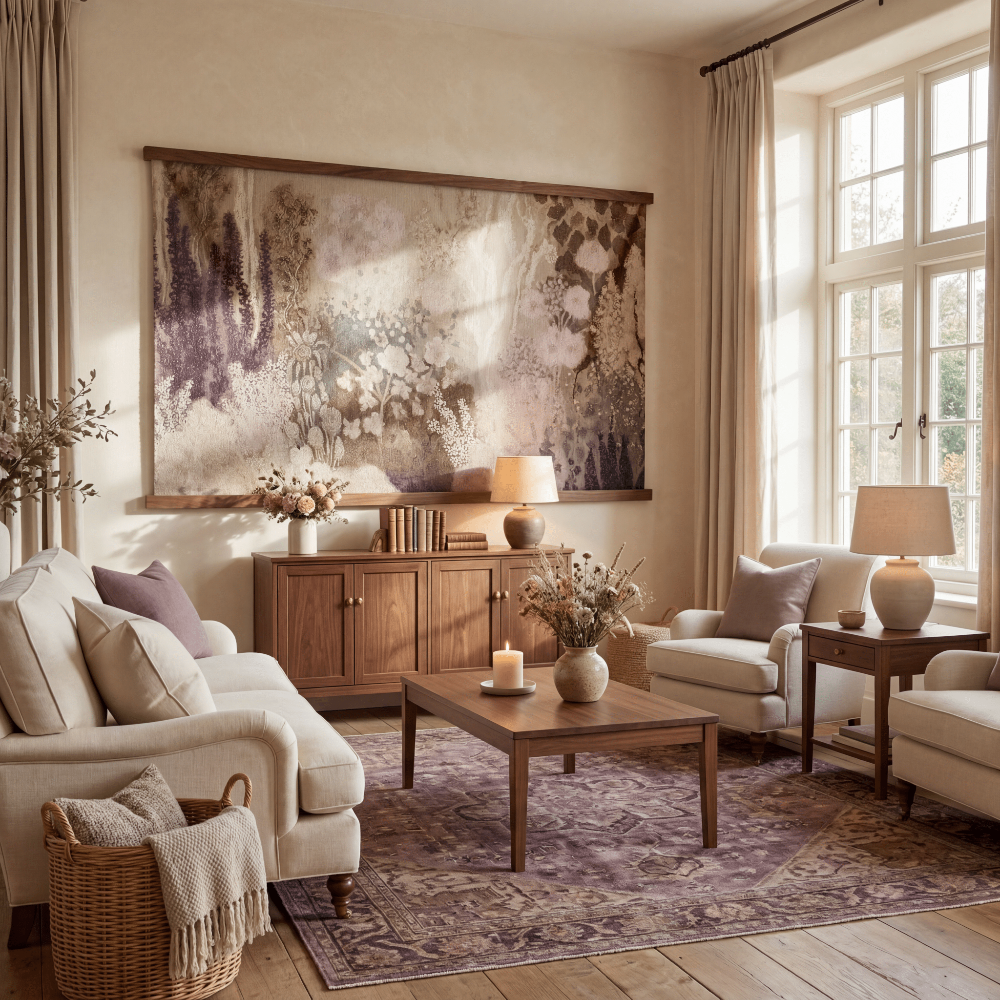 Lush Meadow (Purple) - Tapestry - Benton Lane Home - Lemon Park