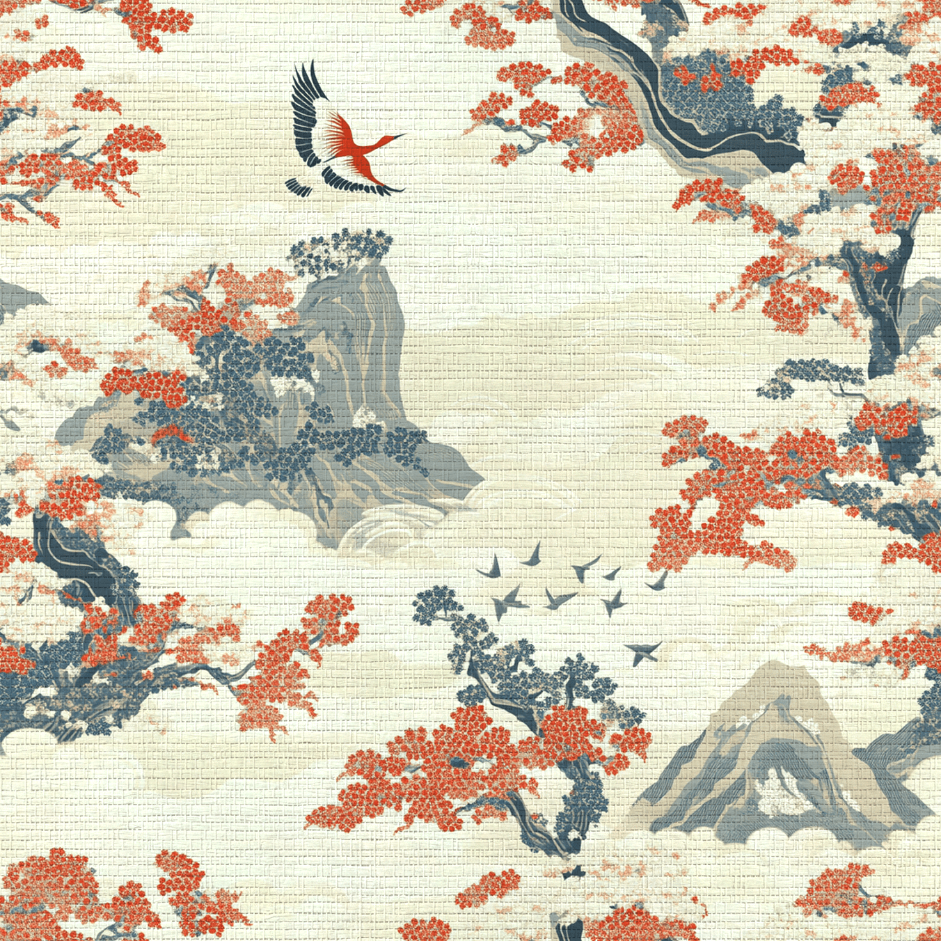Maeve Faux Grasscloth Wallpaper - Painted Paper