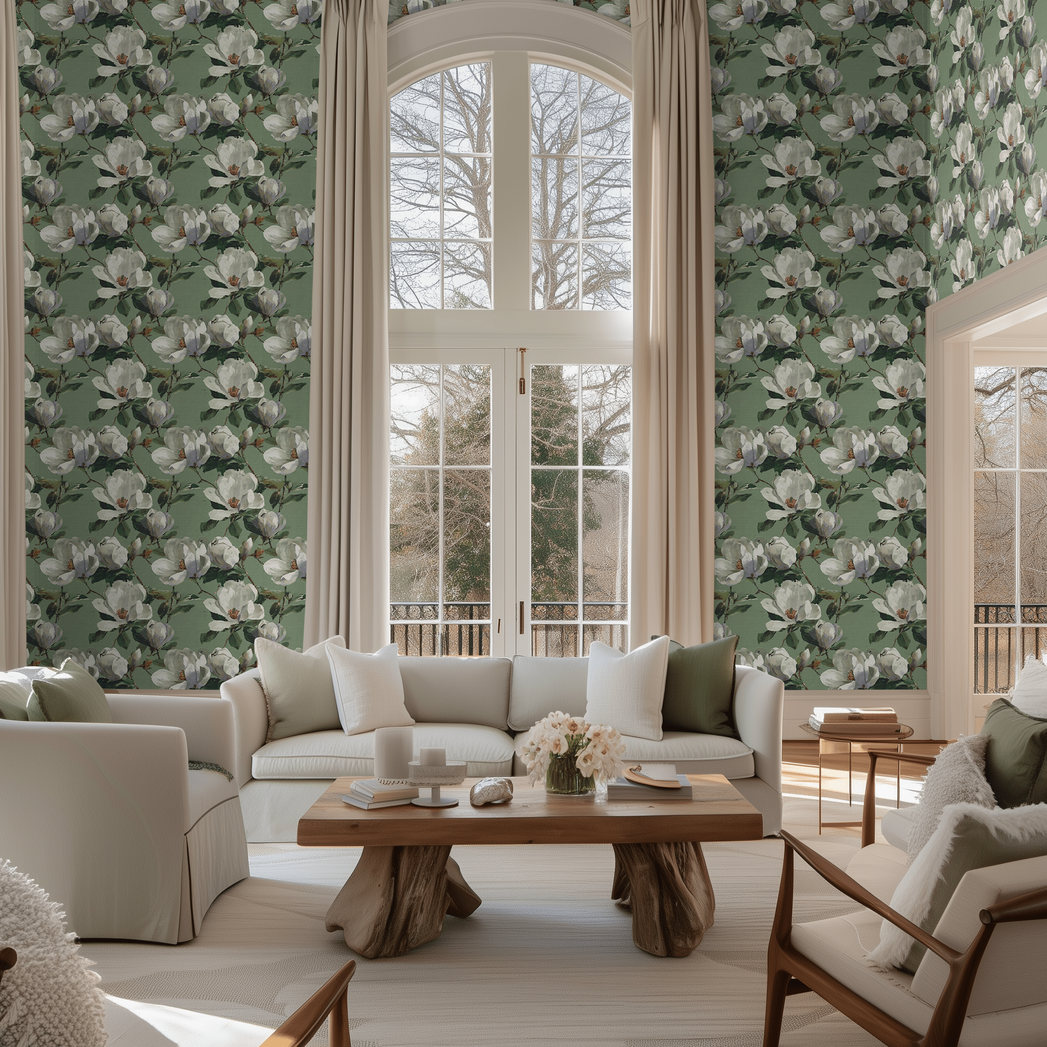 Magnoila Lane Wallpaper - Benton Lane Home - Painted Paper