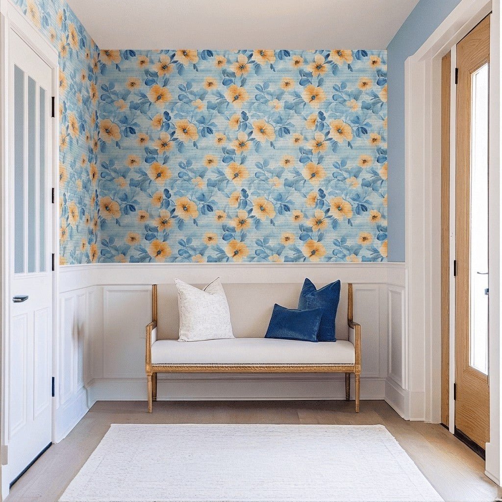 Magnolia Faux Grasscloth Wallpaper - Benton Lane Home - Lemon Park