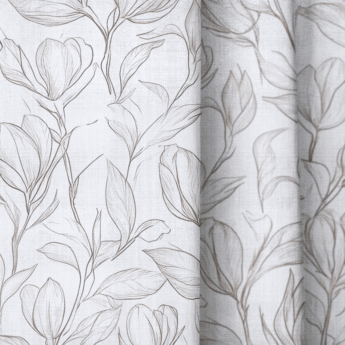 Magnolia Sketch - Drapery - Benton Lane Home - Lemon Park