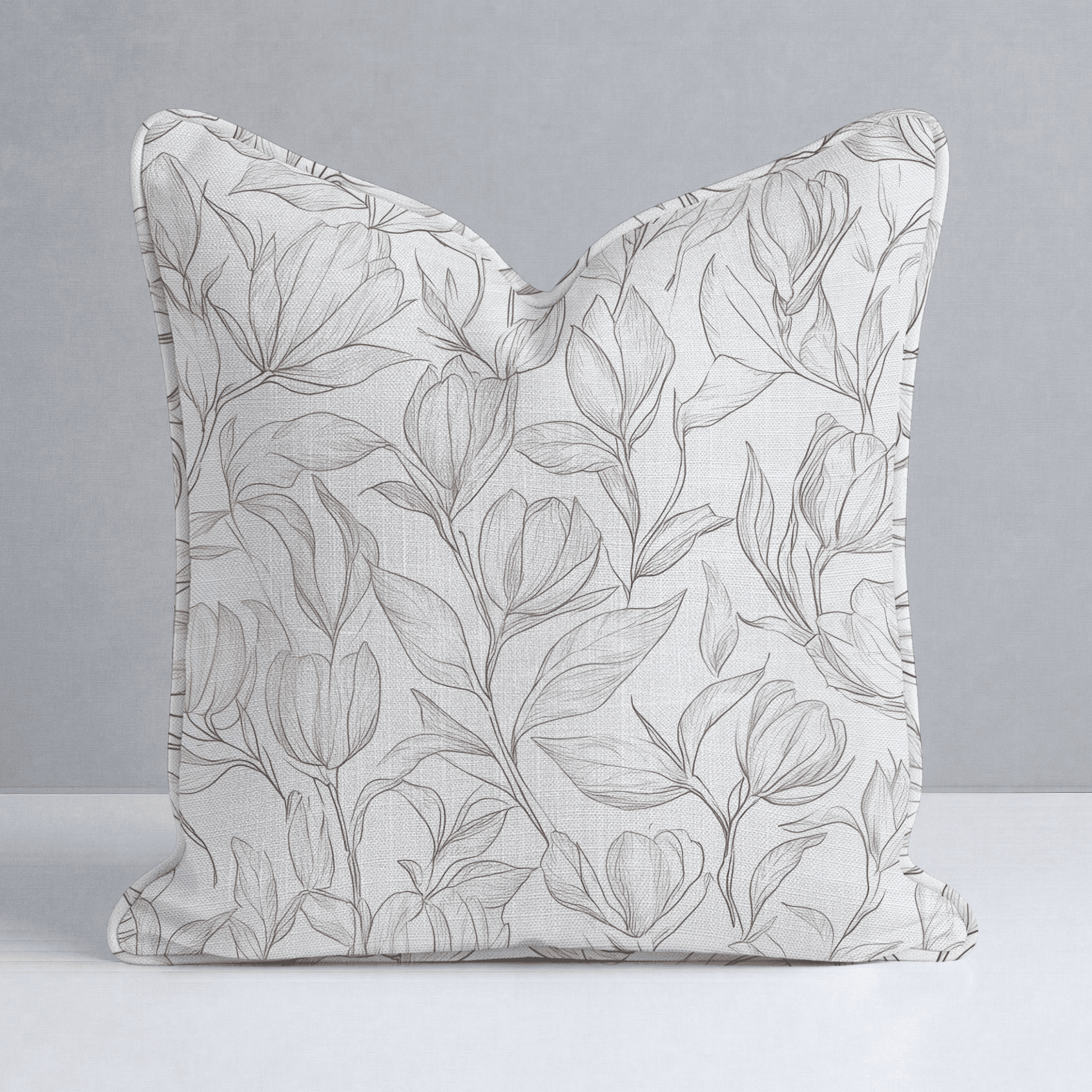 Magnolia Sketch Throw Pillow - Benton Lane Home - Lemon Park