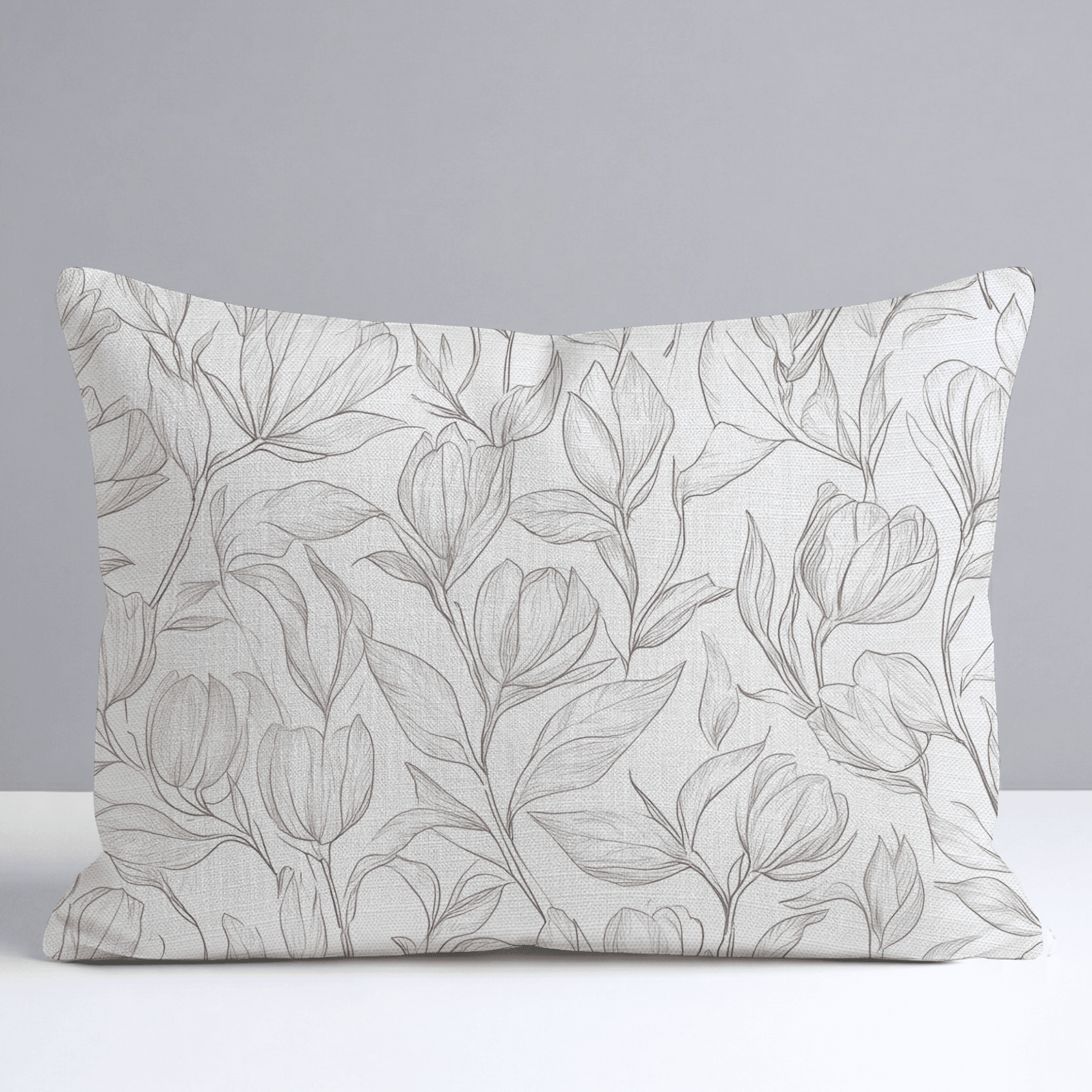 Magnolia Sketch Throw Pillow - Benton Lane Home - Lemon Park