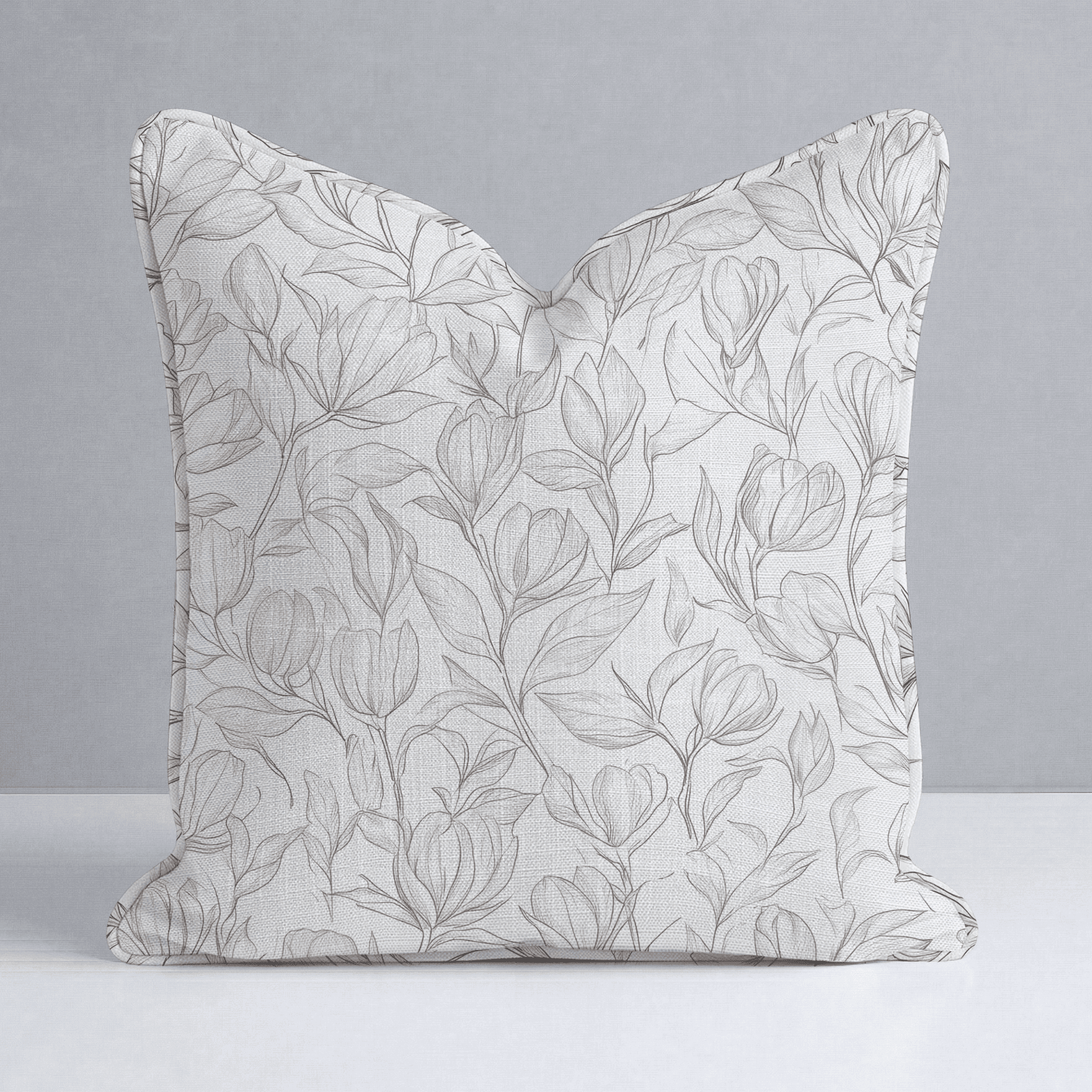 Magnolia Sketch Throw Pillow - Benton Lane Home - Lemon Park