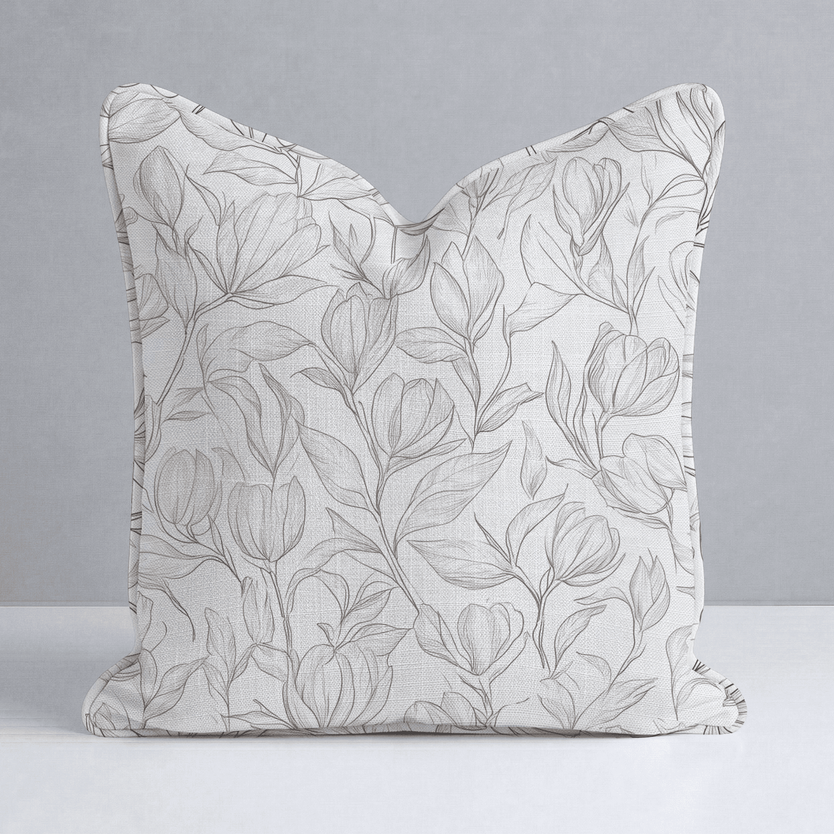 Magnolia Sketch Throw Pillow - Benton Lane Home - Lemon Park