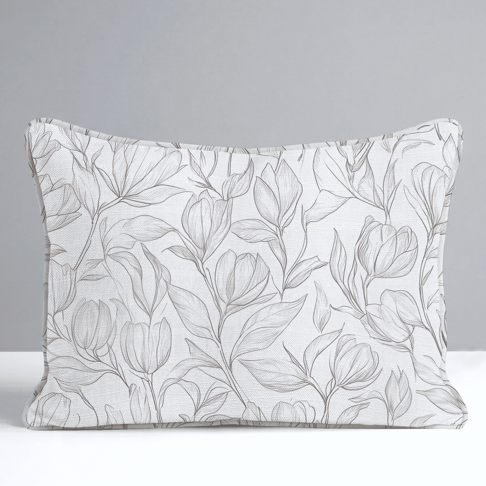 Magnolia Sketch Throw Pillow - Benton Lane Home - Lemon Park