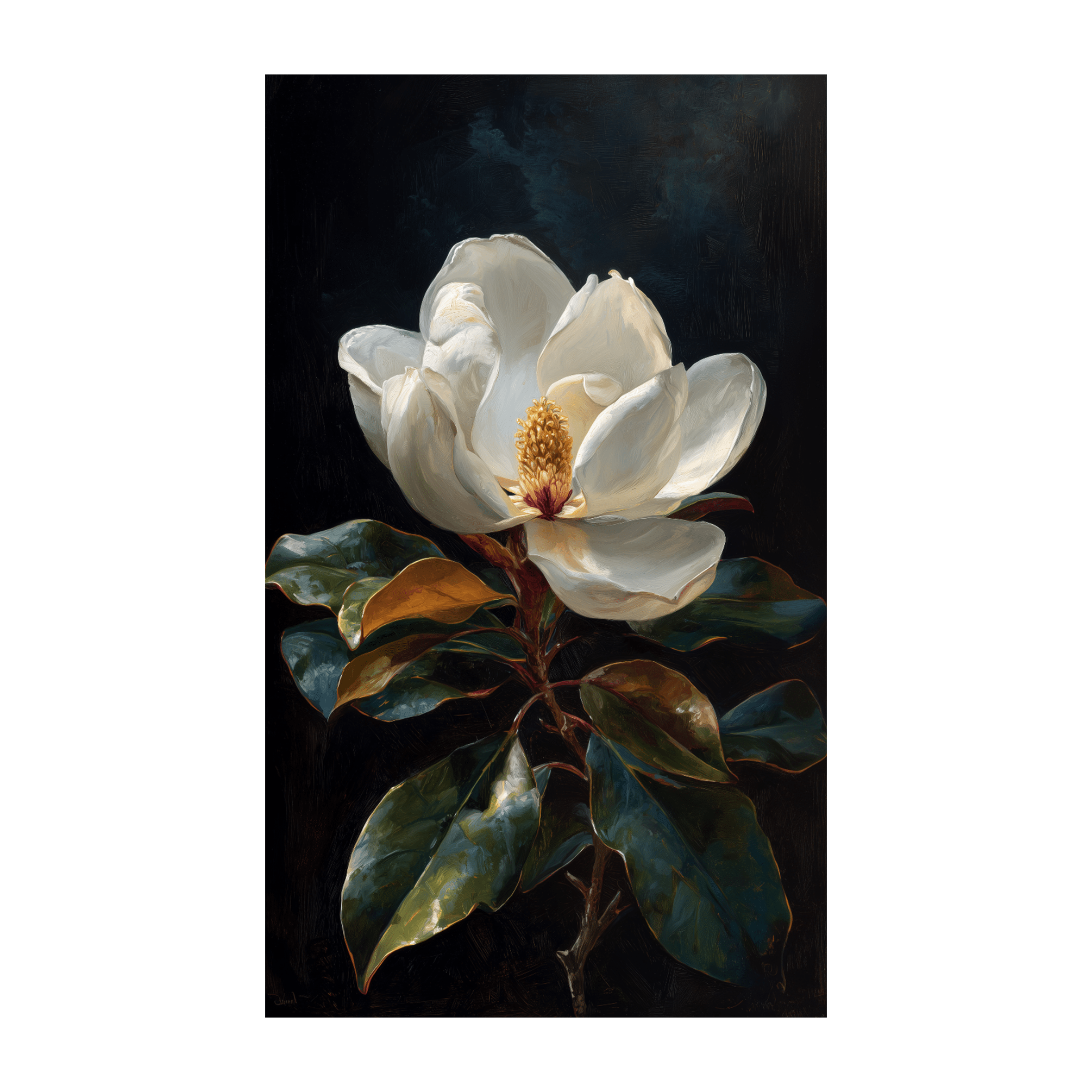 Magnolia Study - Tapestry - Painted Paper